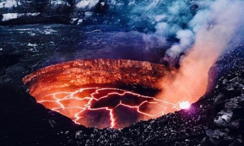 The Erta Ale crater in Danakil depressionEthiopia